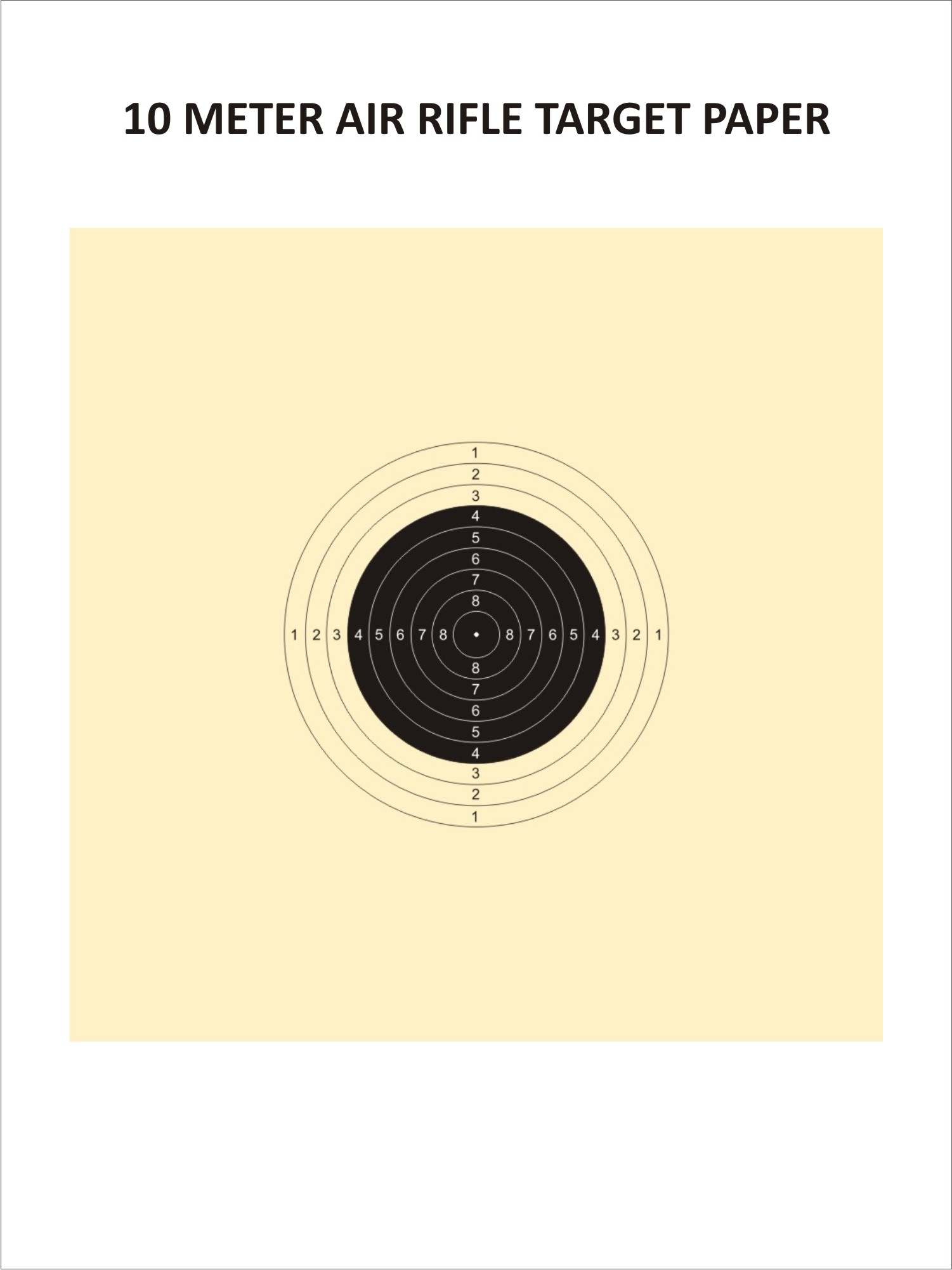 Air Rifle Target(10 Metres)
