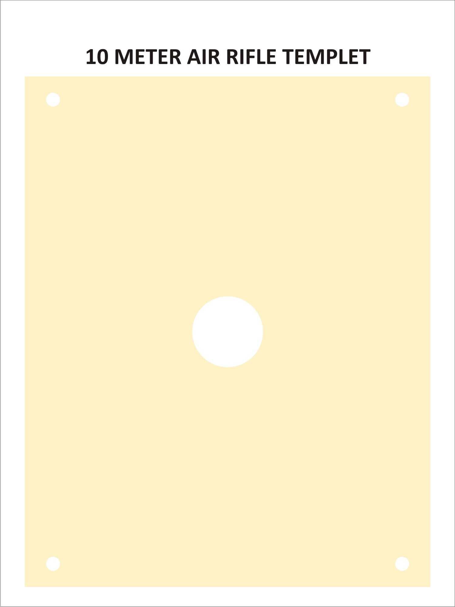 Air Rifle Template ( 10 Metres)