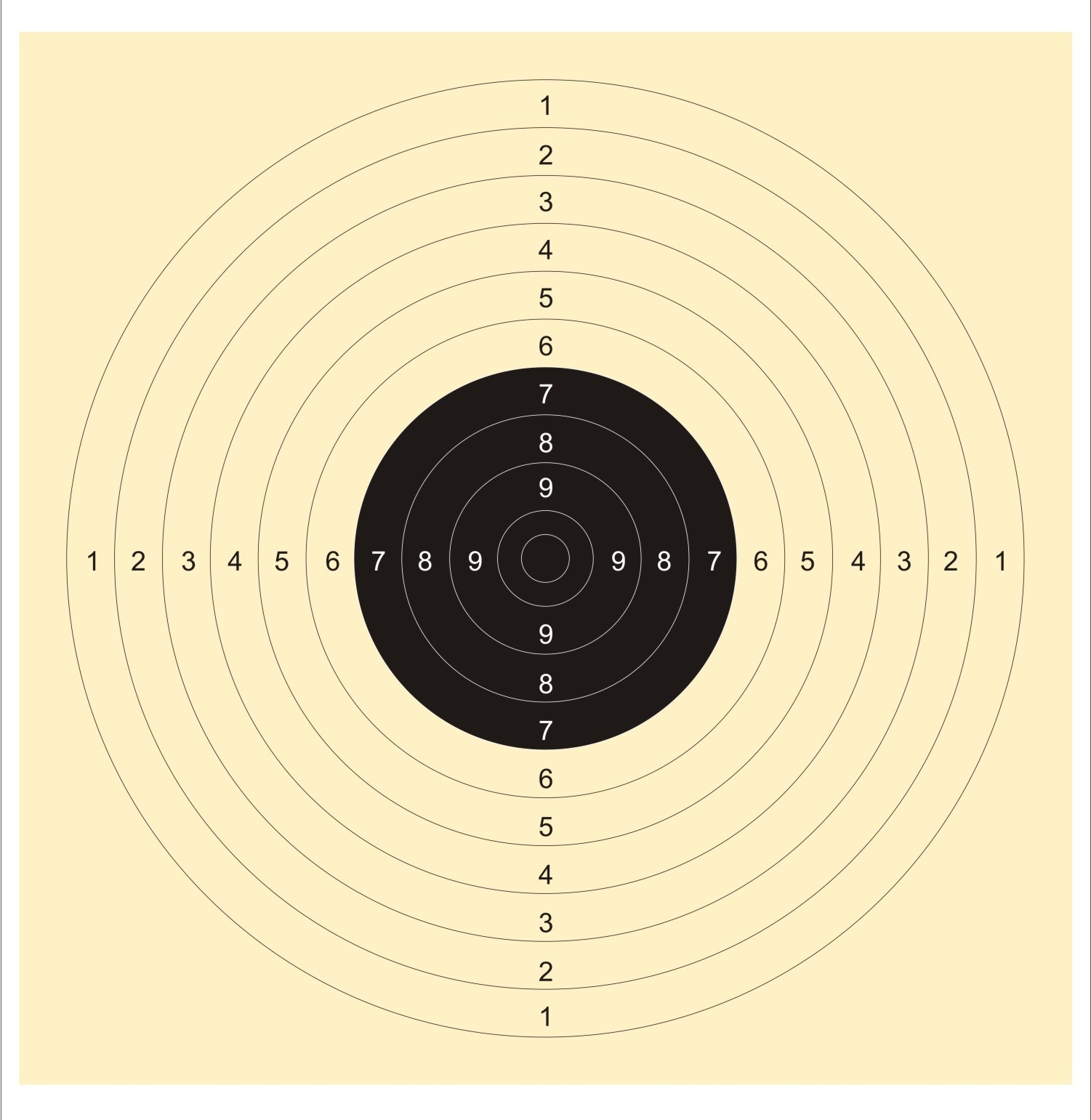 Center Fire Precission Target(25 Metres)