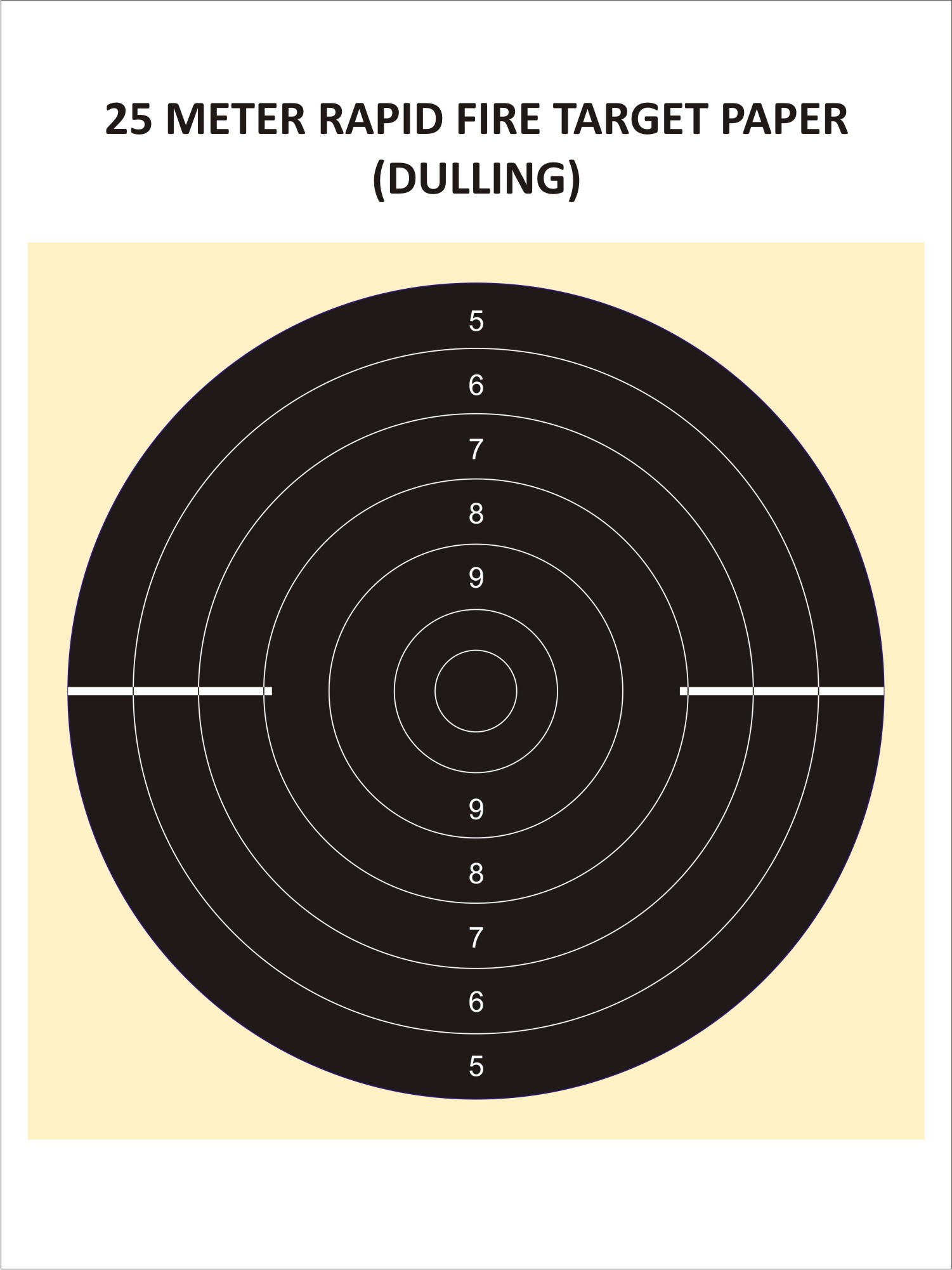 Rapid Fire Dulling Target (25 Metres)